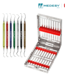 Medesy Curette Gracey Kit with 8mm Dia. Solid Aluminium Handles