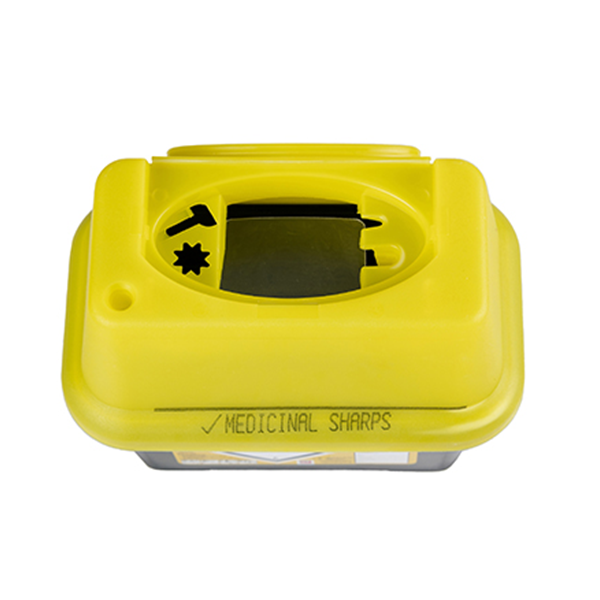 Sharpsafe® 2 Litre Yellow Lid Recycled Polymer Container